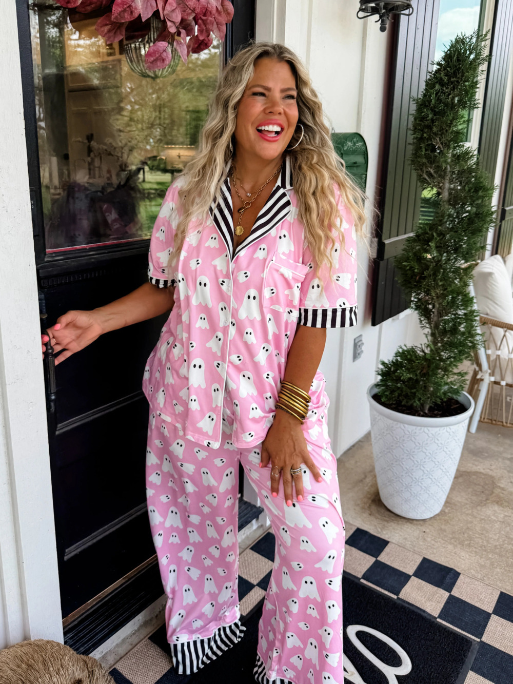 Blakeley Boo-Jee Ghost Luxe Lightweight, Stretchy and Soft PJ Set - Pajamas PJs